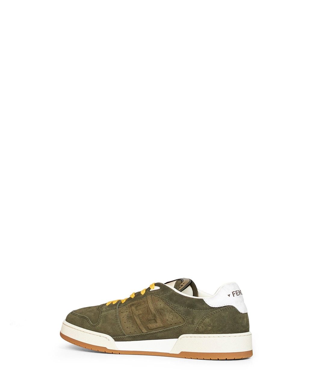 Fendi Green Moss Suede Match Low-Top Sneakers for men
