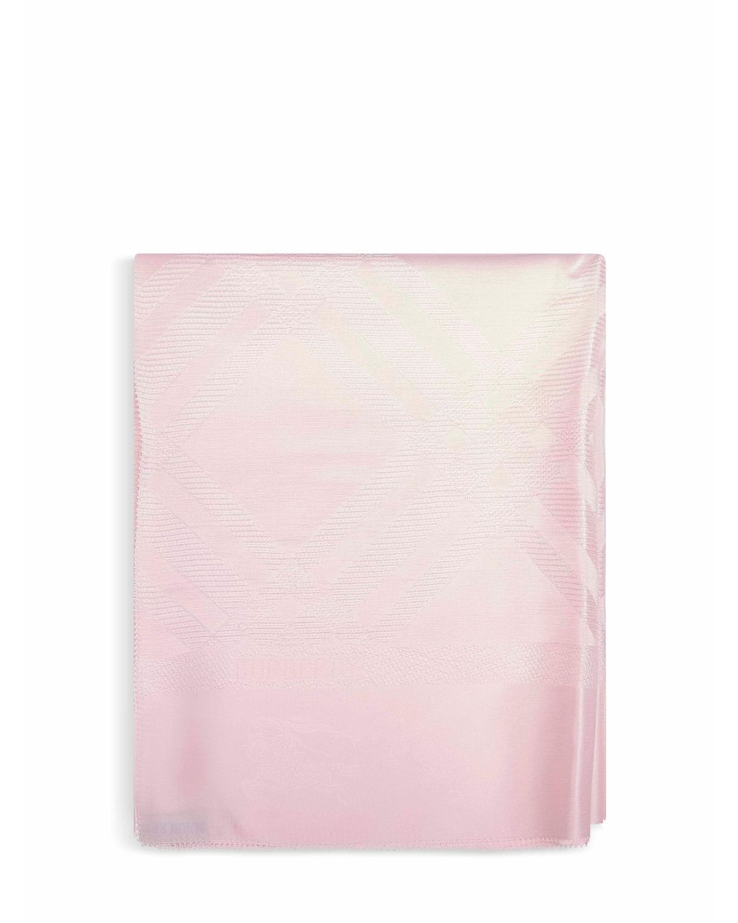 Burberry Pink Check Jacquard Silk Scarf