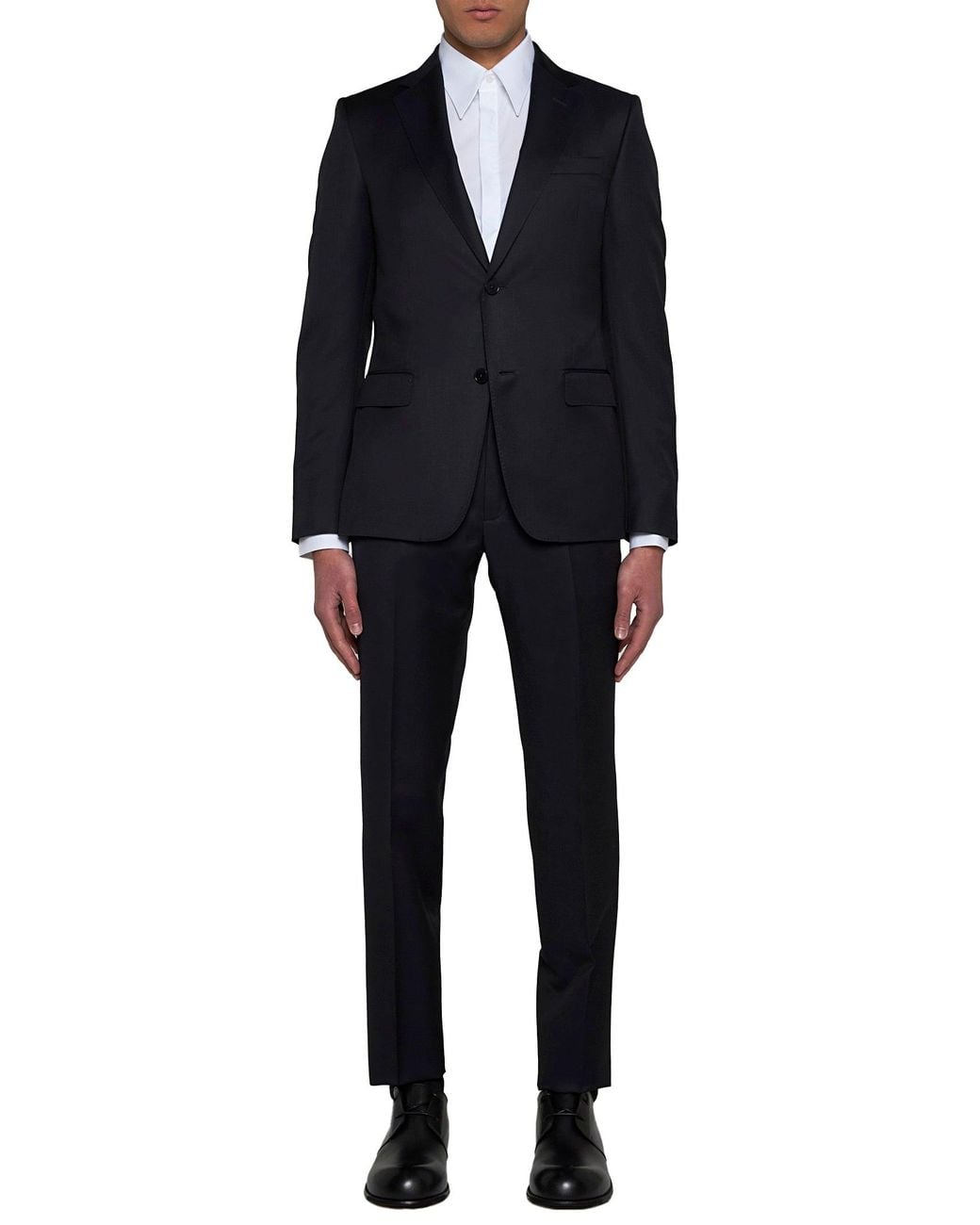 Zegna Black Wool And Mohair Single-Breasted Suit for men