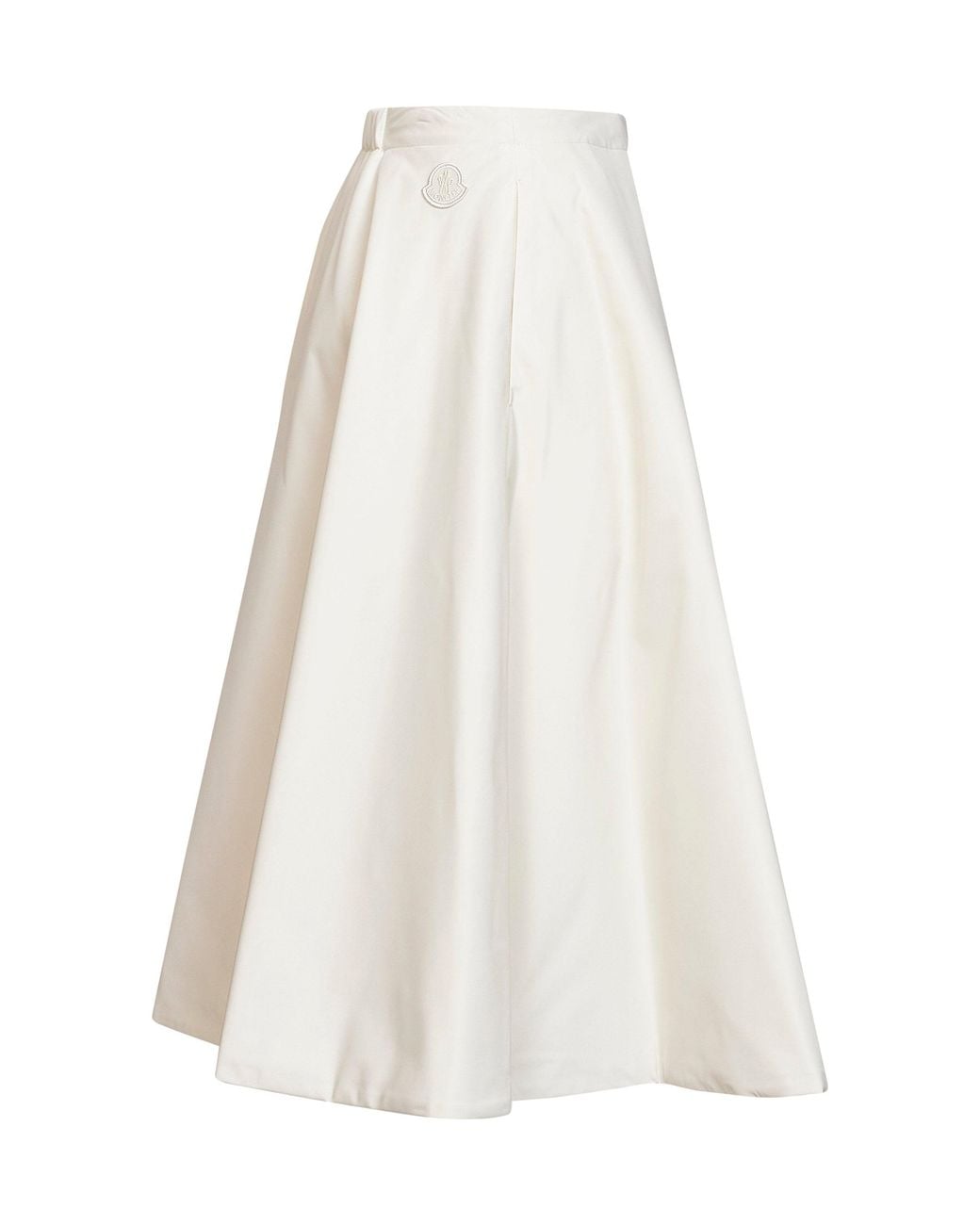 Moncler White Natural Nylon Flared Midi Wrap Skirt for men