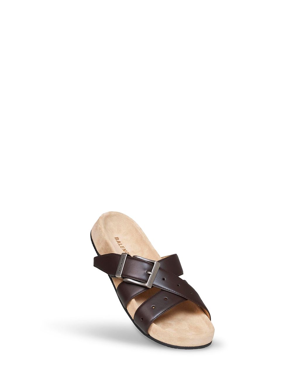 Balenciaga Black Belt Mules Calf Leather for men