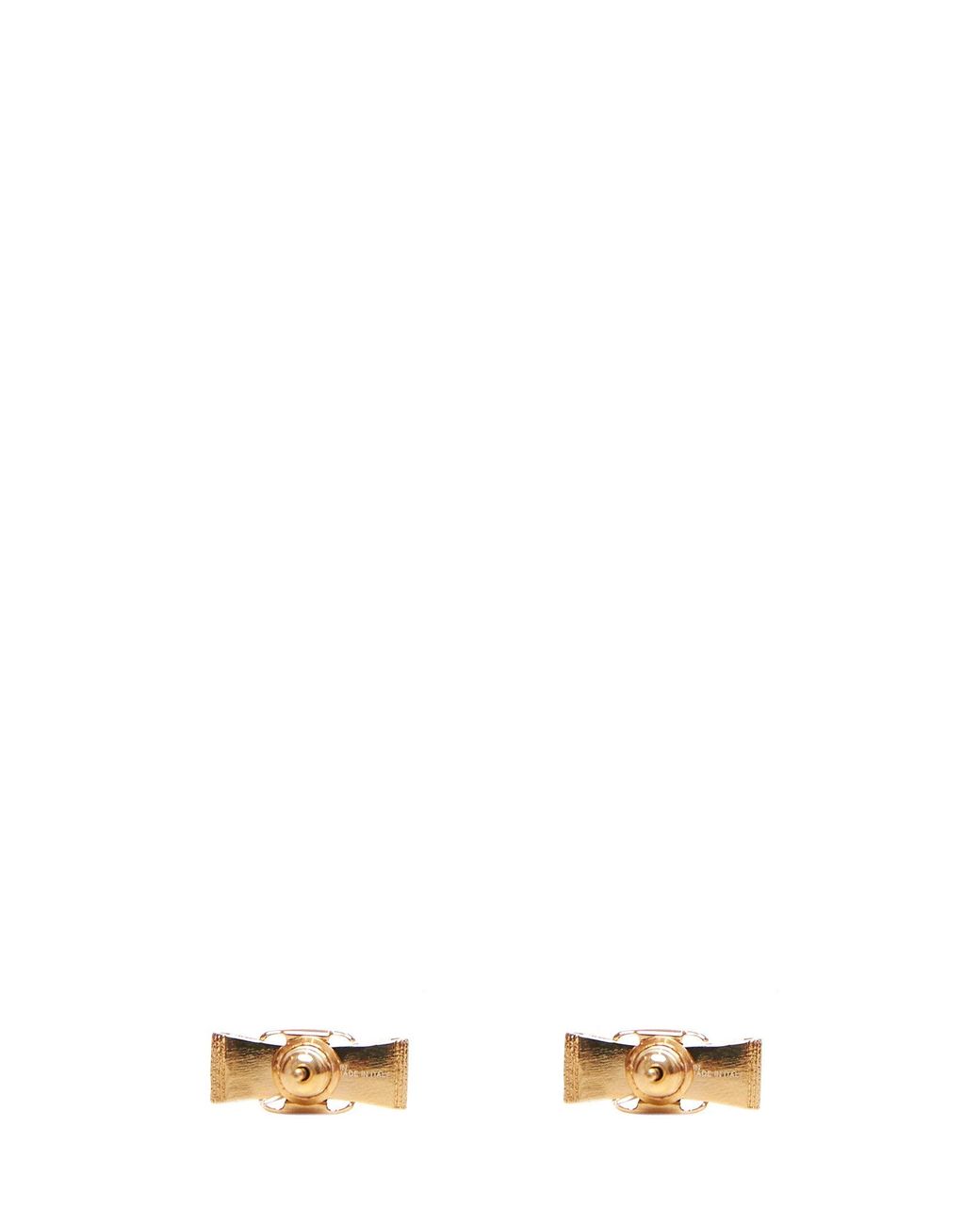 Ferragamo White Vara Bow Earrings
