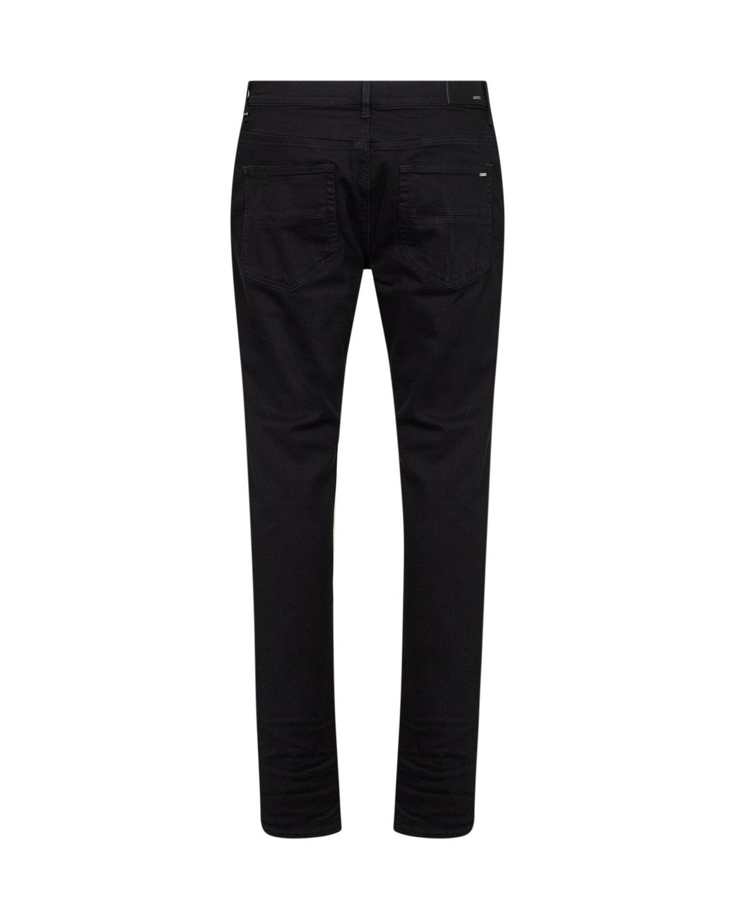 Amiri Black Stretch Cotton Denim Stack Skinny-Fit Jeans for men