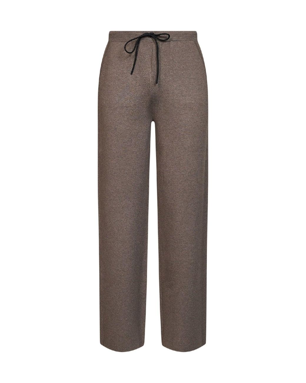 Hevò Brown Taupe Compact Knit Torre Mozza Sweatpants for men