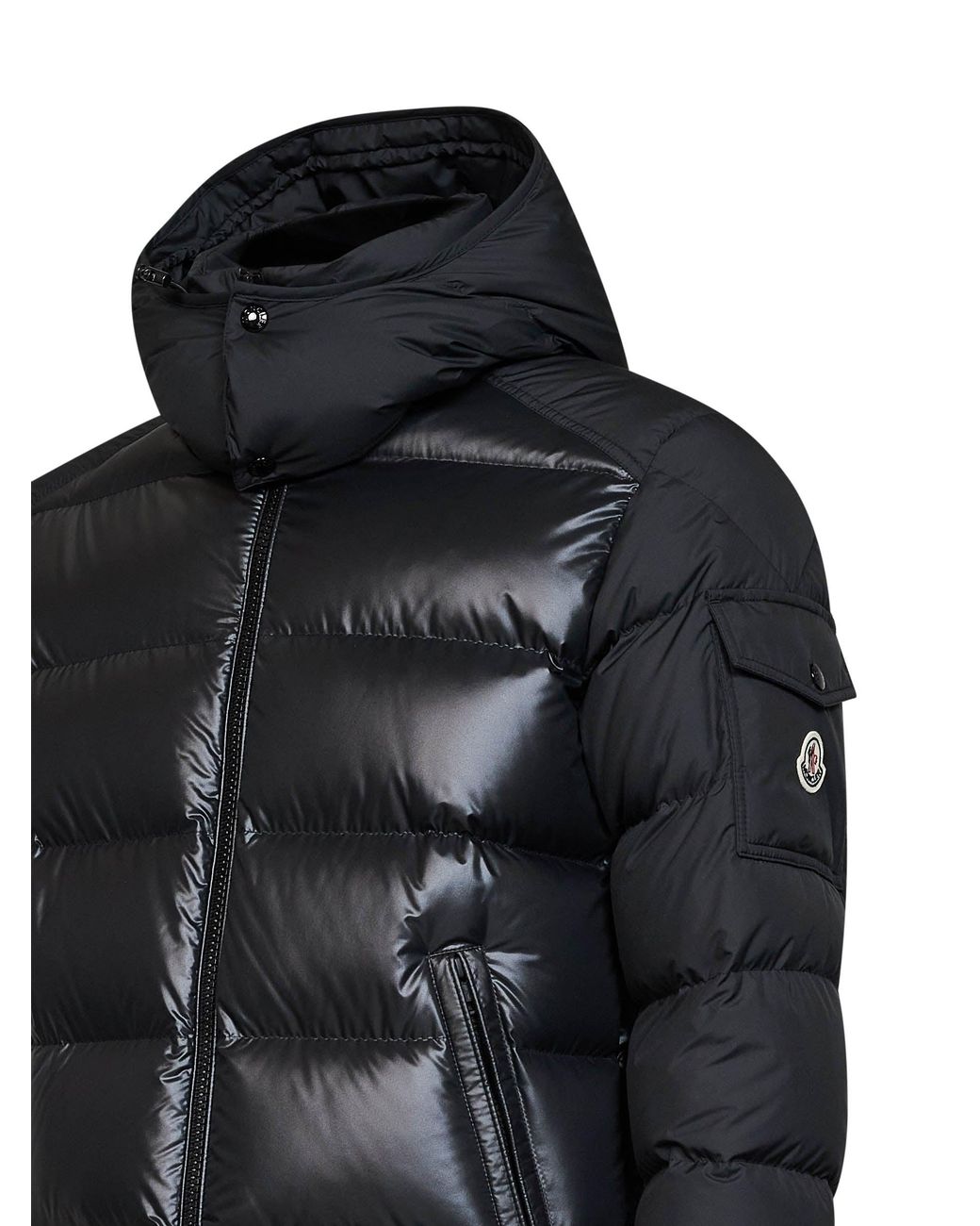 Moncler Black Maya Short Hooded Down Jacket for men
