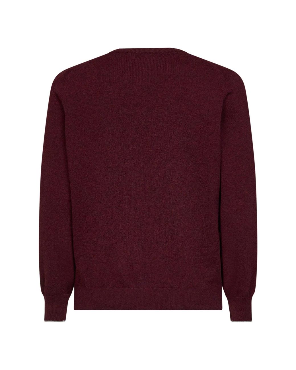 Brunello Cucinelli Purple Cashmere Crewneck Sweater for men