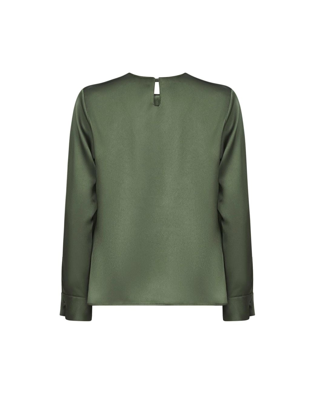 Blanca Vita Green Satin Cesta Blouse