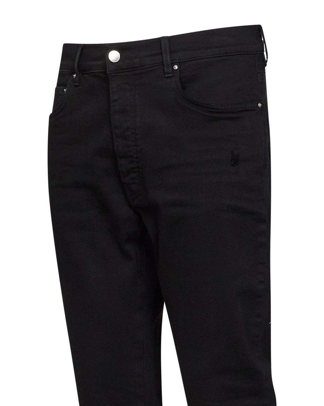 Amiri Black Stretch Cotton Denim Stack Skinny-Fit Jeans for men