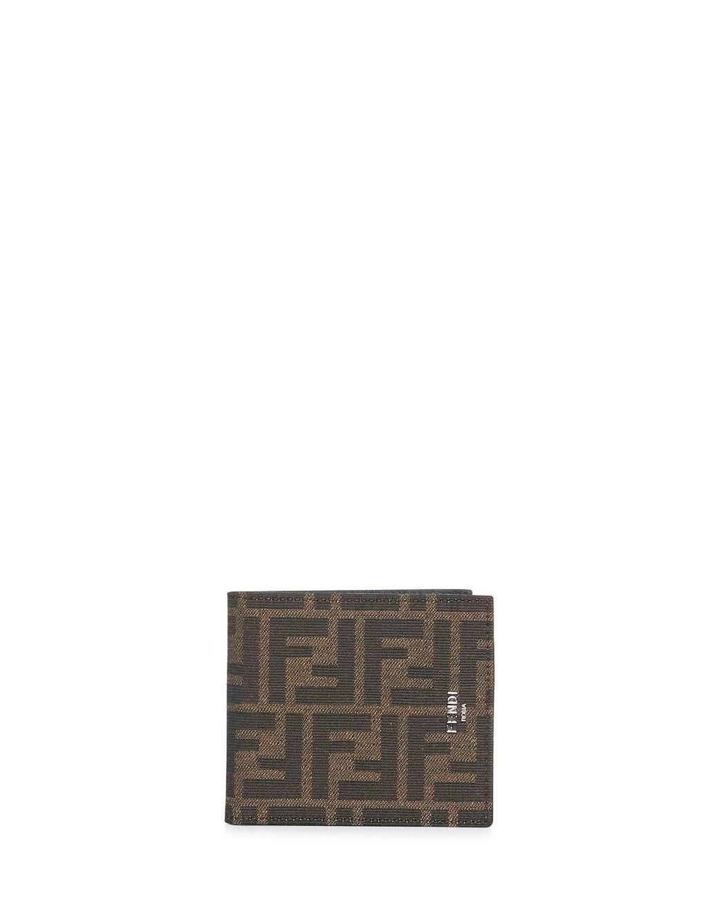 Fendi Gray €Œff Jacquard" Wallet for men