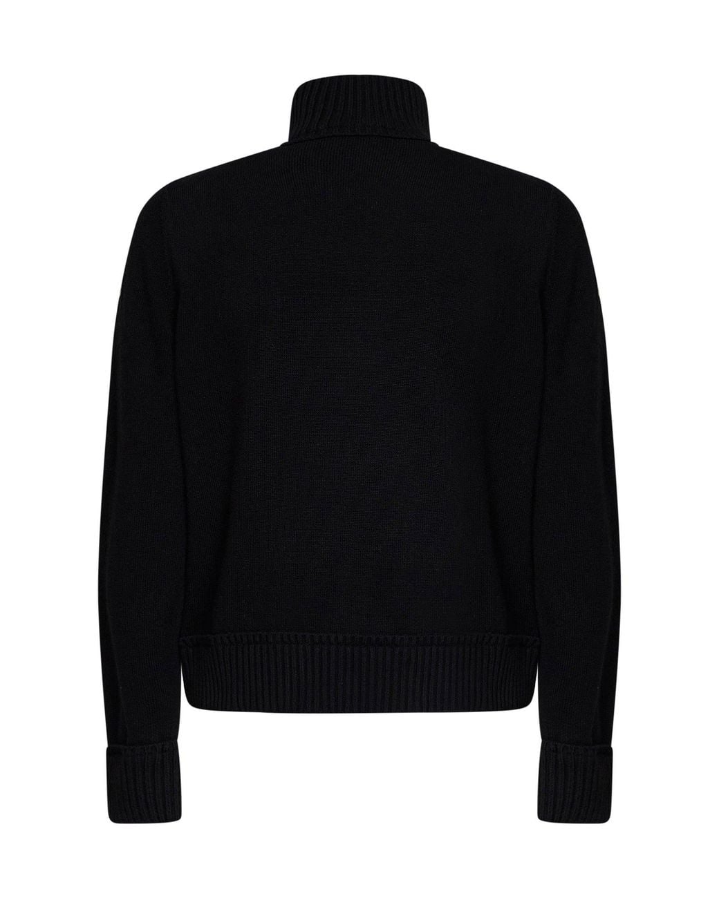 Moncler Black Wool And Cashmere Blend Zip-Up Padded Cardigan for men