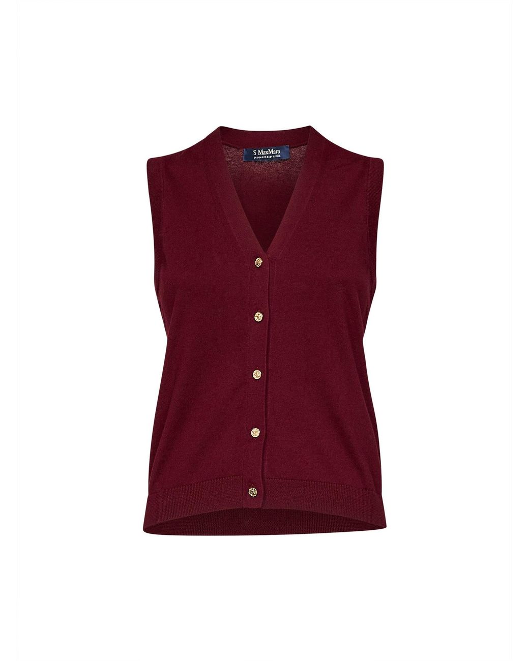 Max Mara Purple Burgundy Knit Smmsaggio Vest