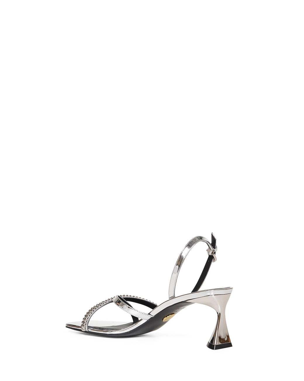 Stella McCartney White Elsa Metallic Heeled Sandals