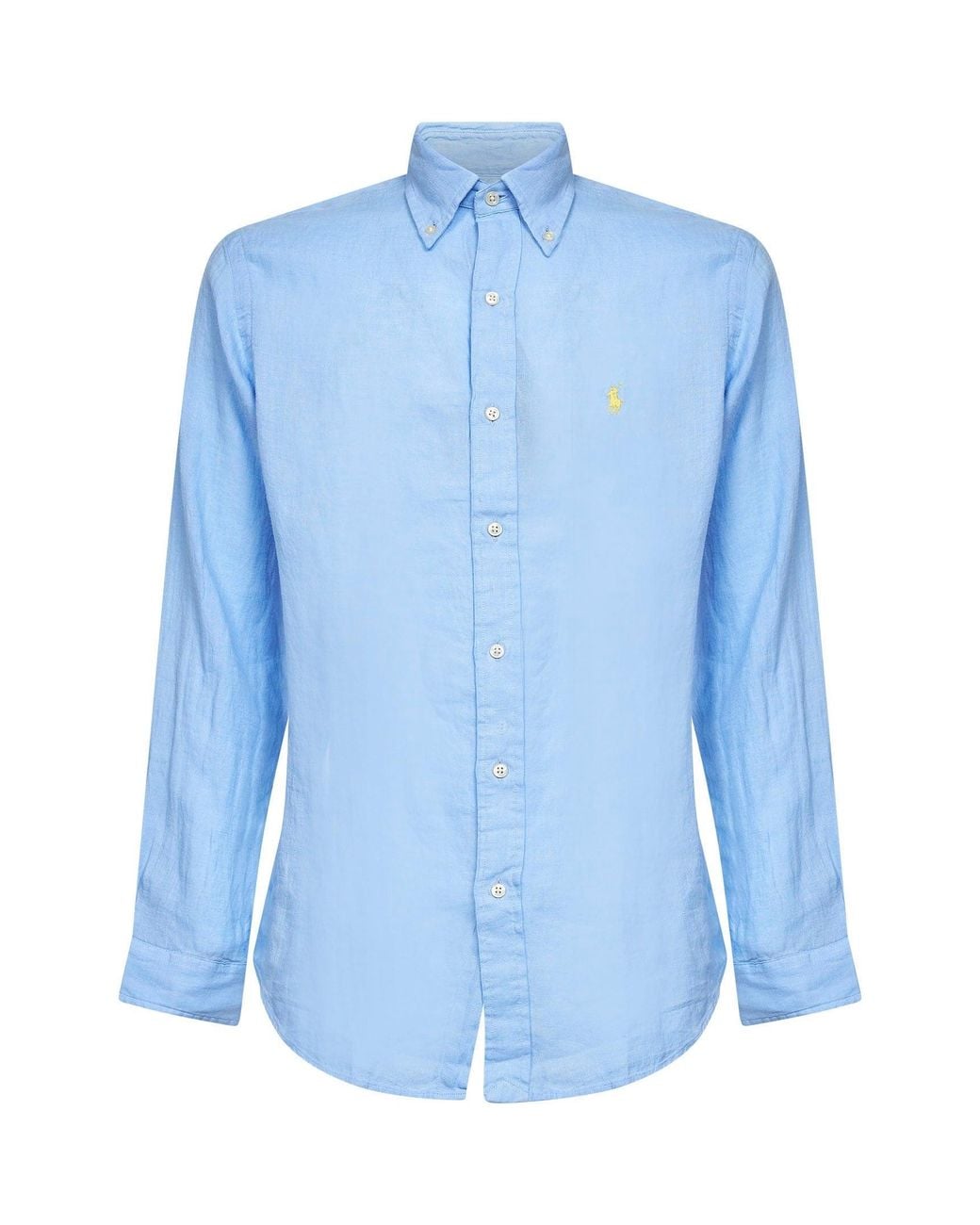 Polo Ralph Lauren Blue Linen Shirt Austin for men