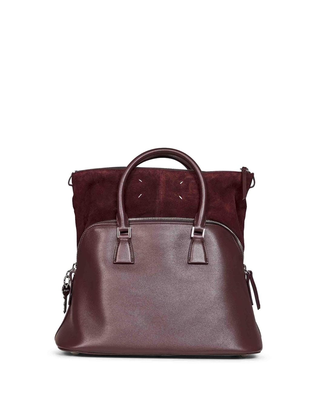 Maison Margiela Purple Burgundy 5Ac Soft Medium Handbag