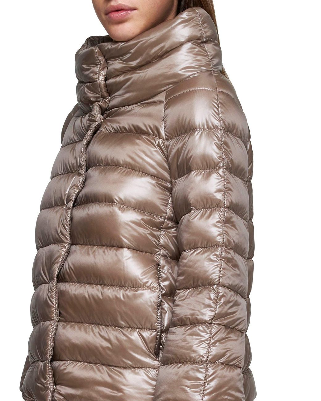 Herno Icons Brown Sofia Quilted Nylon Down Jacket