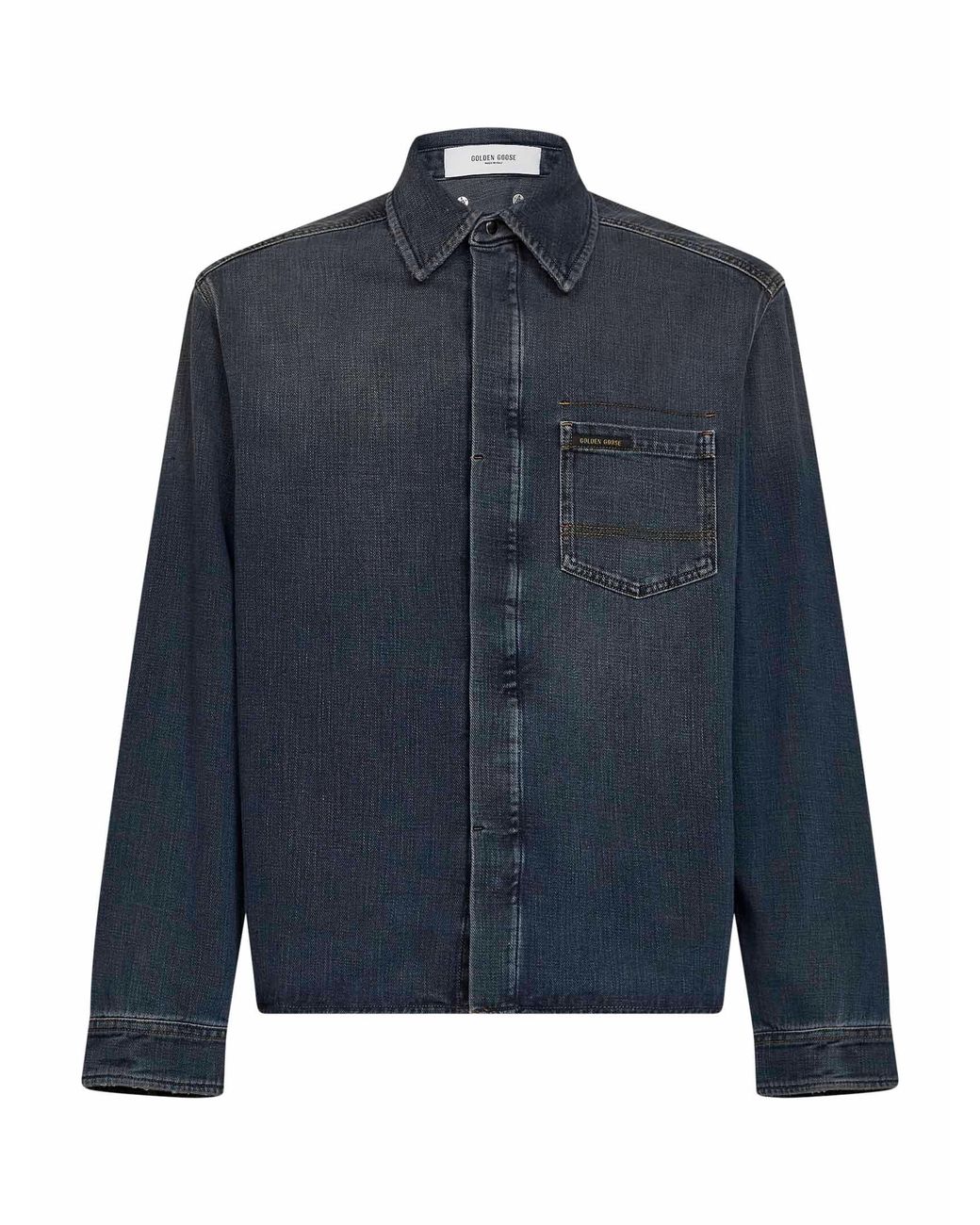 Golden Goose Deluxe Brand Blue Lightweight Cotton Denim Roger Journey Shirt for men