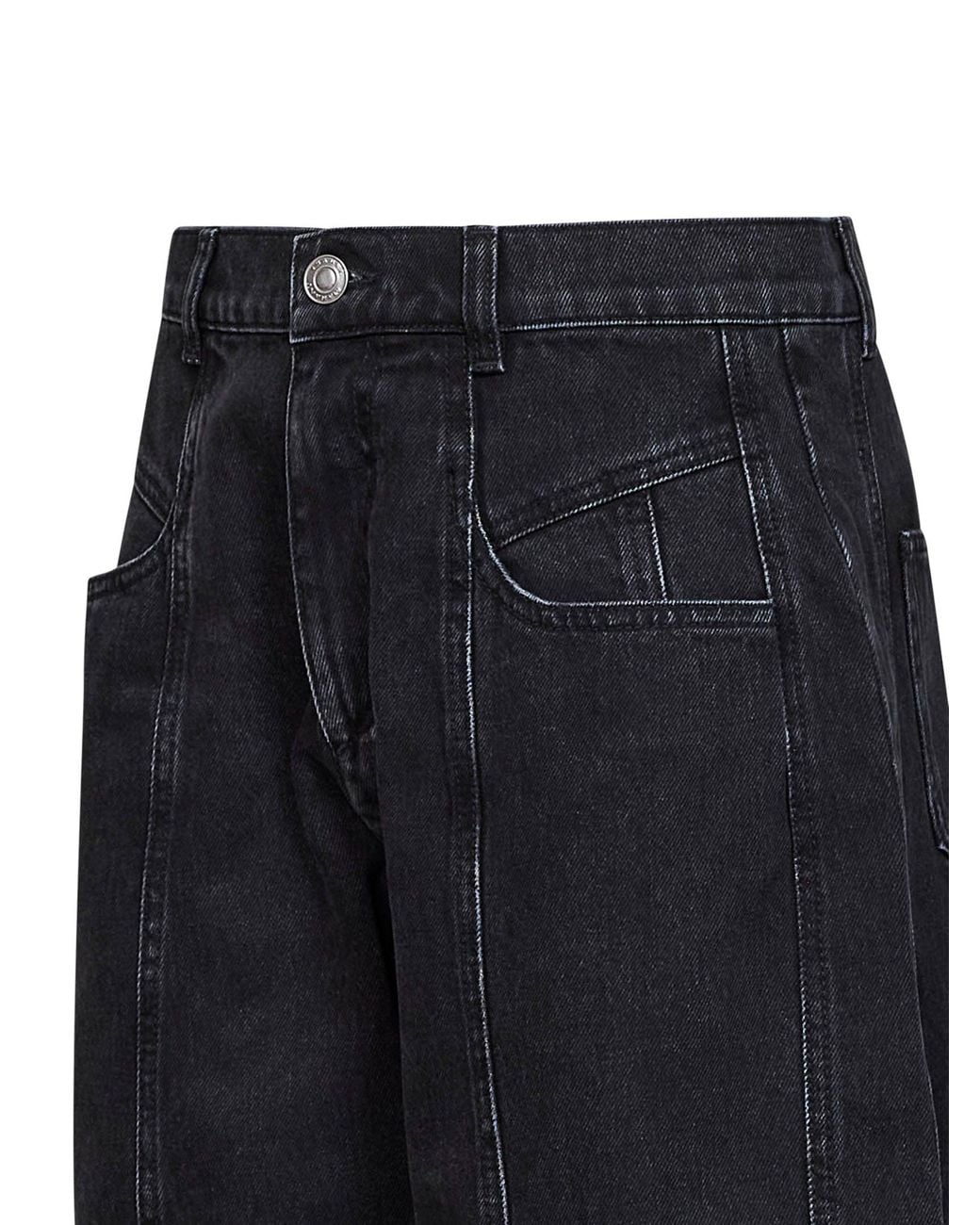 Isabel Marant Blue Cotton Denim Leya Barrel Jeans