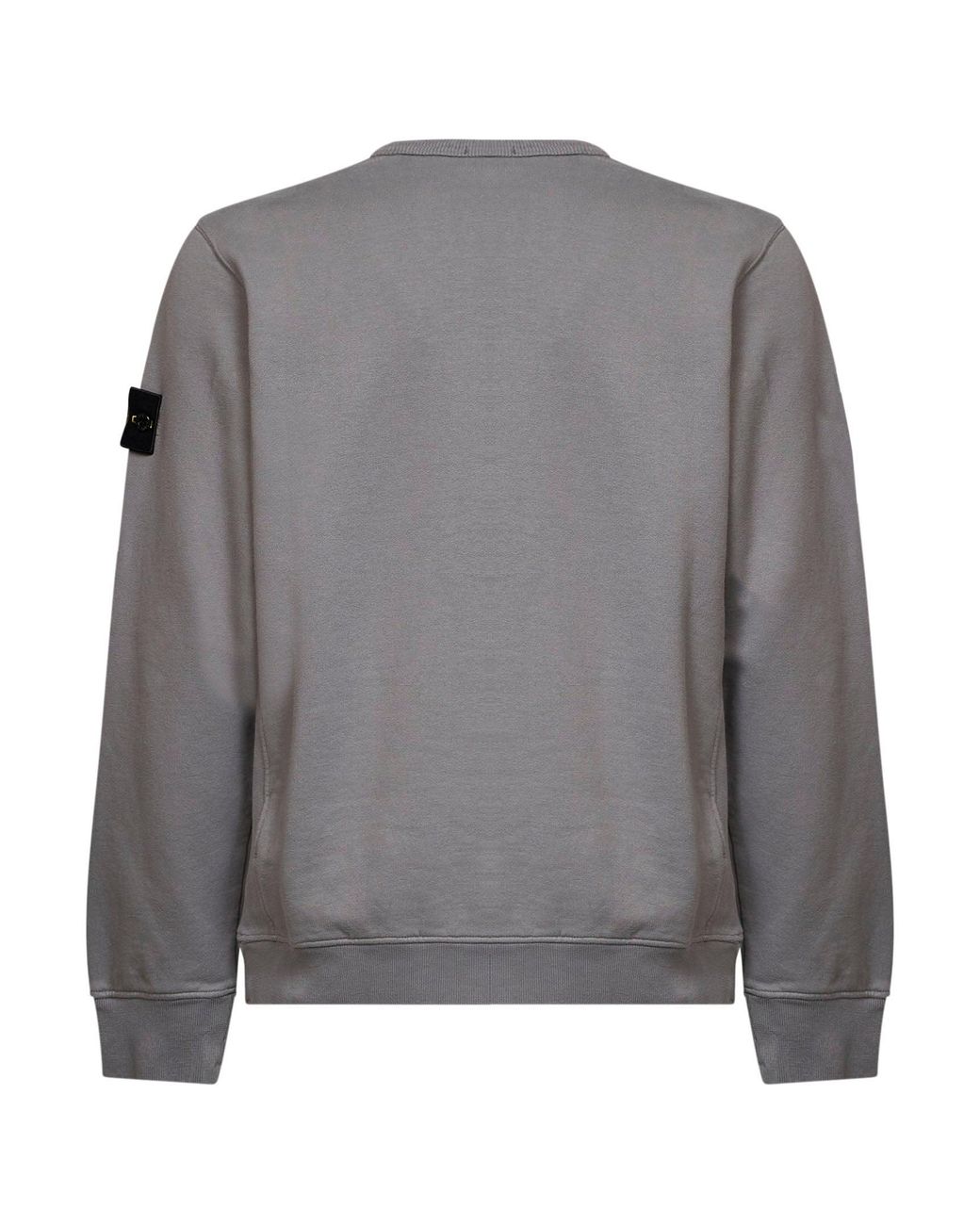 Stone Island Gray Organic Stretch Cotton Crewneck Sweatshirt for men