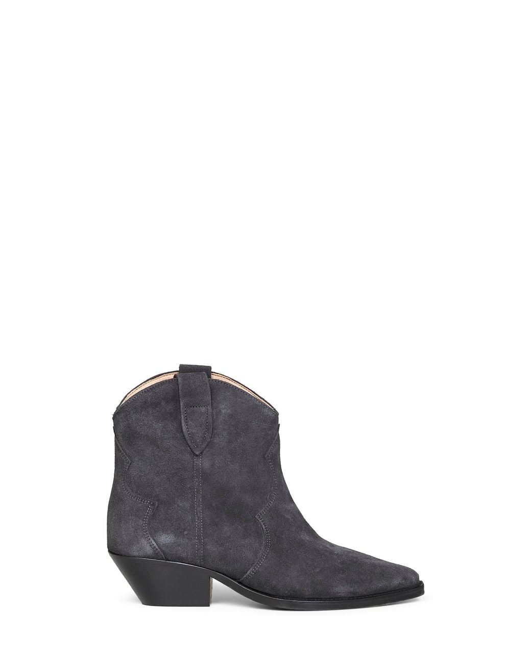 Isabel Marant Blue Washed Suede Dewina Western Ankle Boots