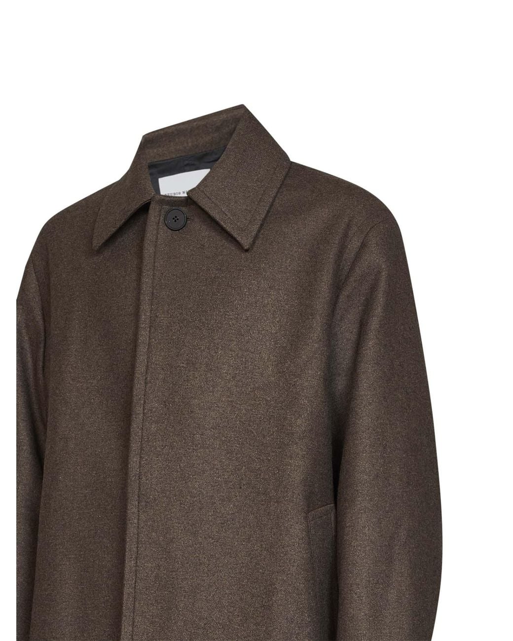 Studio Nicholson Brown Loden Wool-Blend Ady Single-Breasted Coat for men