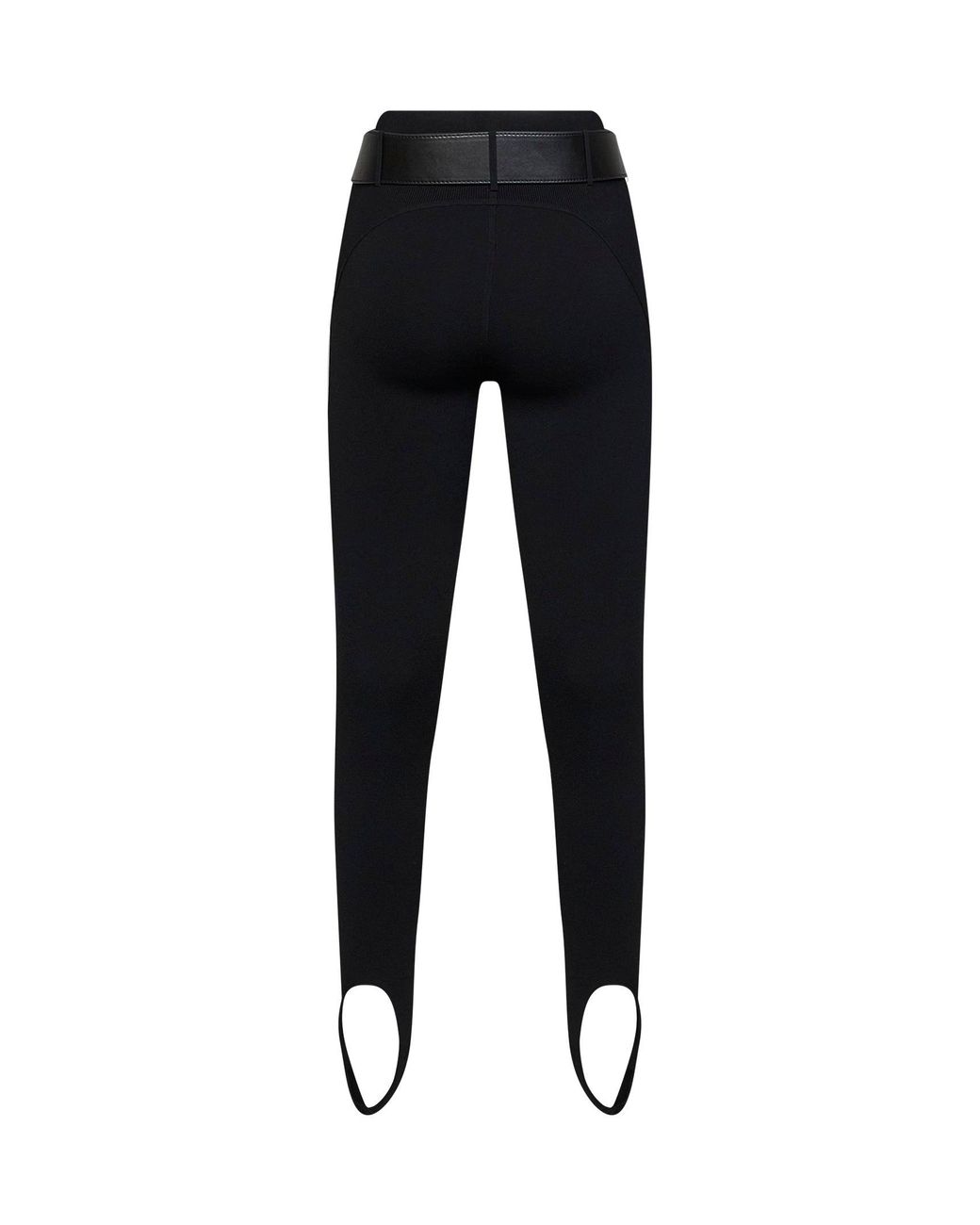 Self-Portrait Black Self Portrait Compact Knit Stirrup Leggings