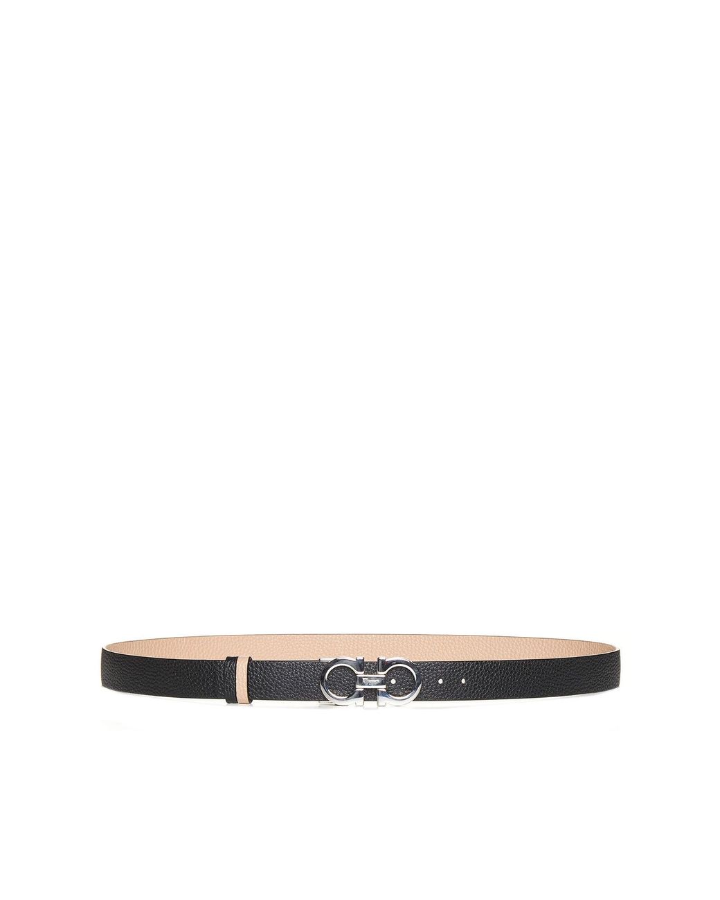 Ferragamo White Reversible And Adjustable Gancini Belt