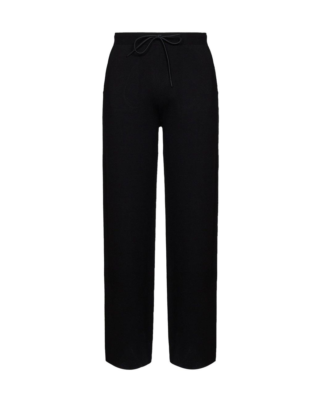 Hevò Black Compact Knit Torre Mozza Sweatpants for men