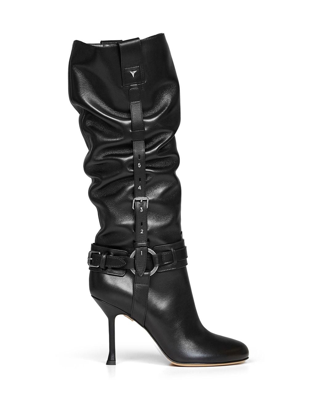 Fendi Black Leather Count Draped Boots