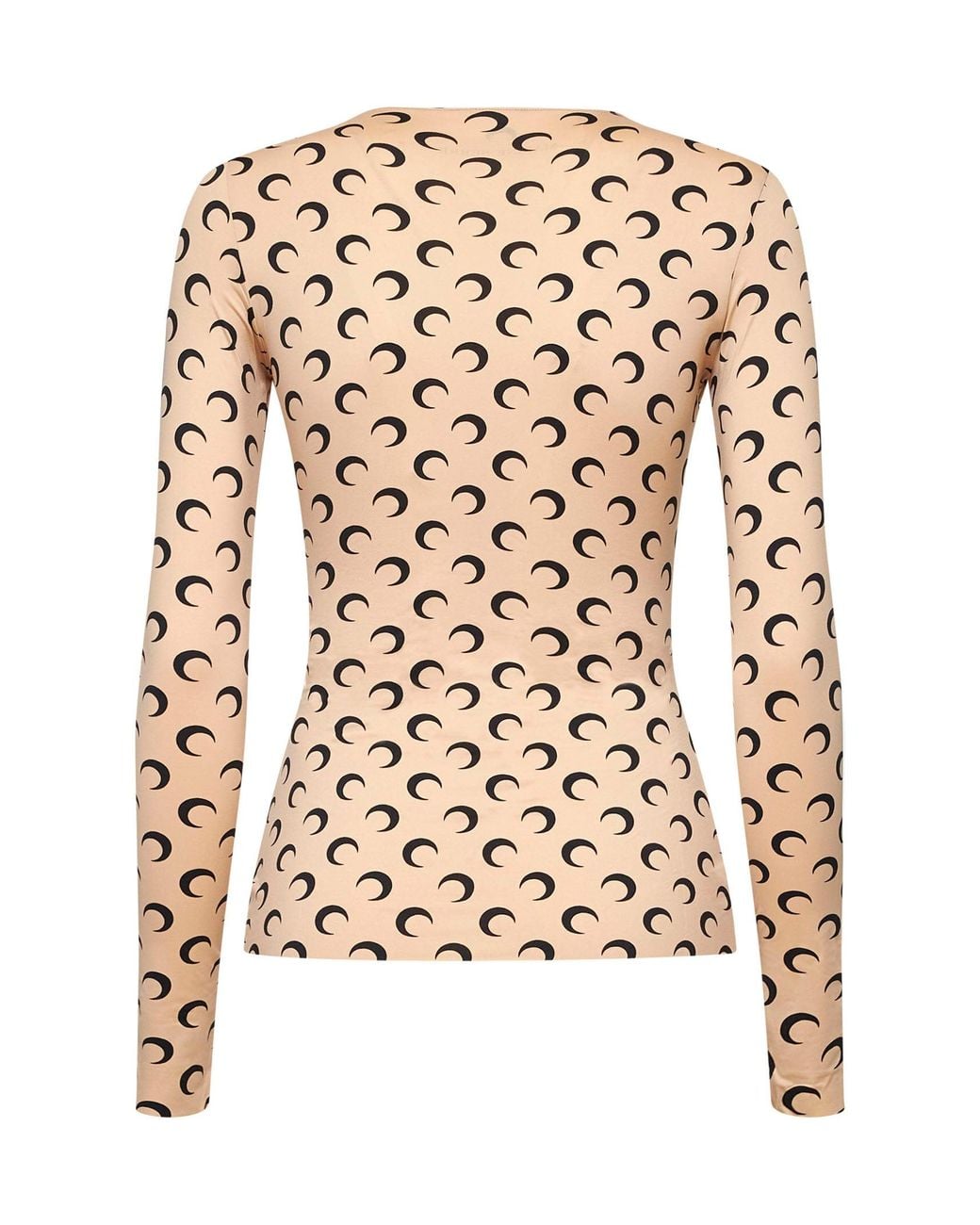 MARINE SERRE White Top With Crescent Moon Print