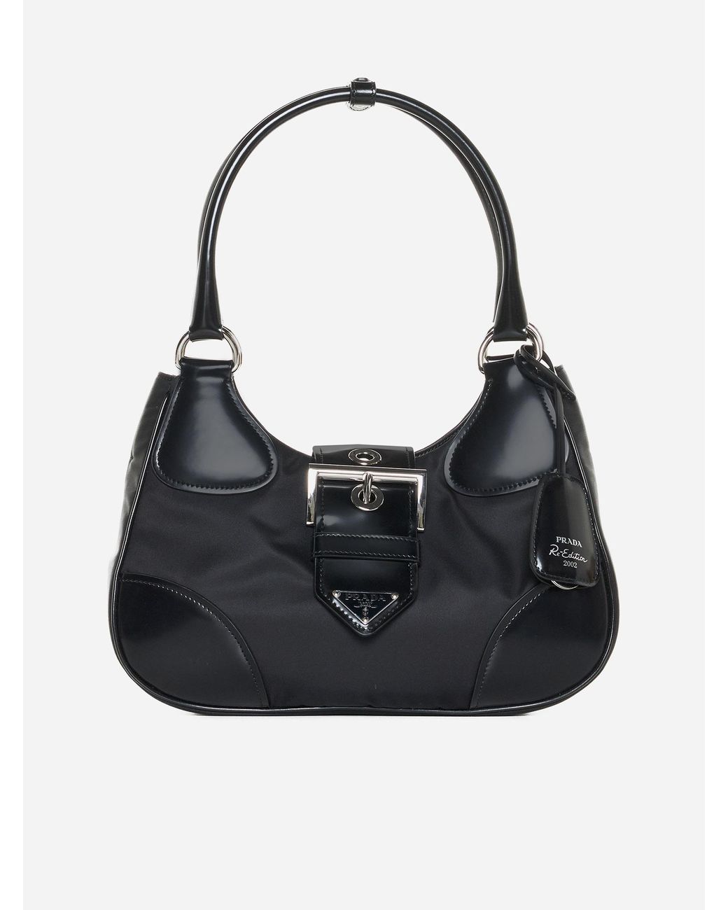 Prada Moon Re nylon And Leather Bag in Black Lyst UK