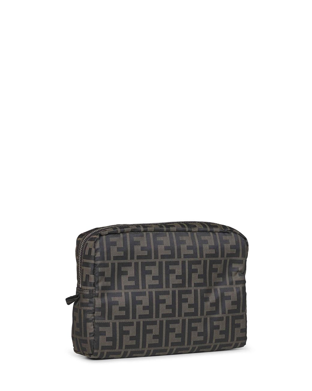 Fendi Gray Tobacco Beauty Case Medium Ff Light Beauty Case for men
