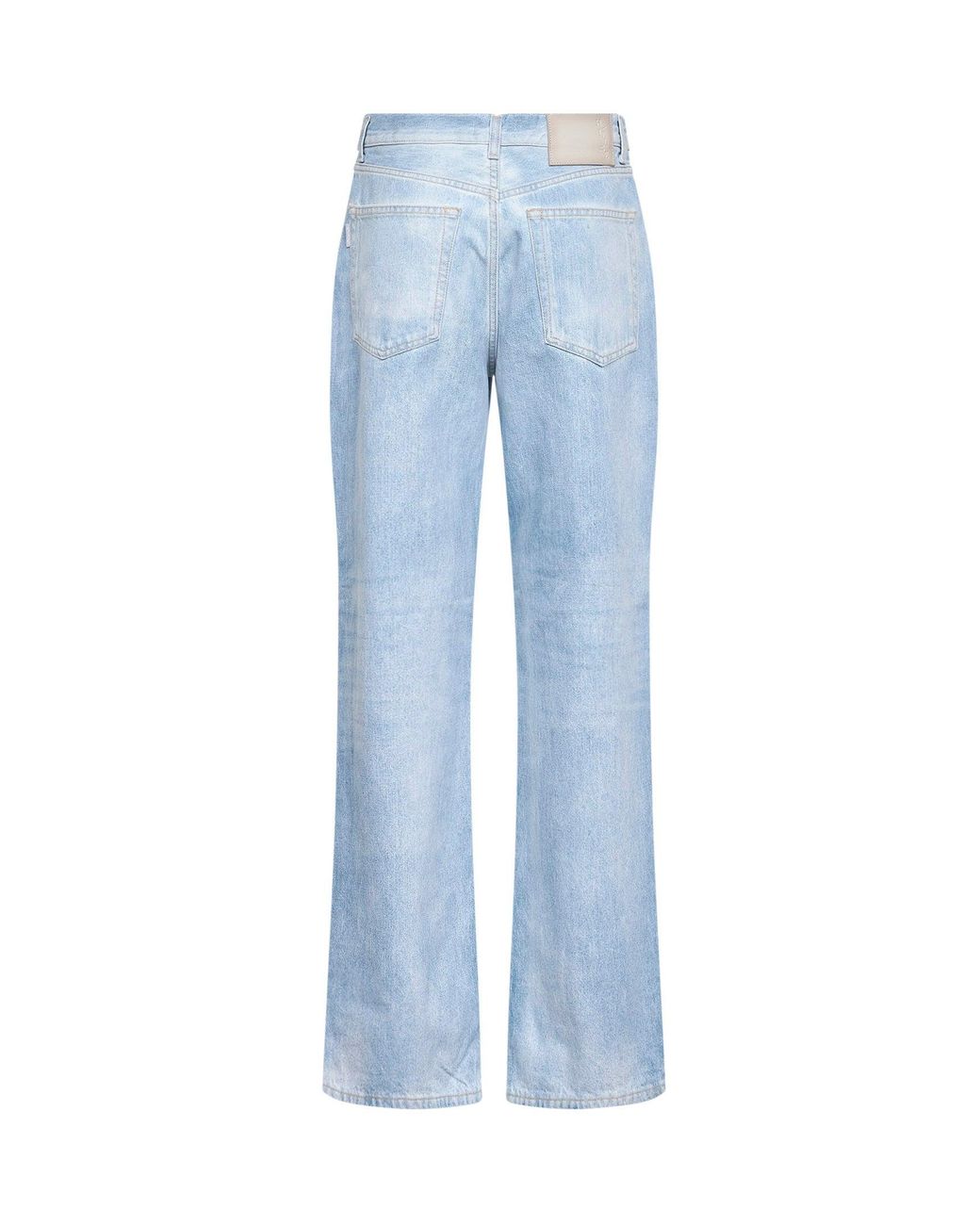 Haikure Blue Cotton Denim Korea Slightly Flared Jeans