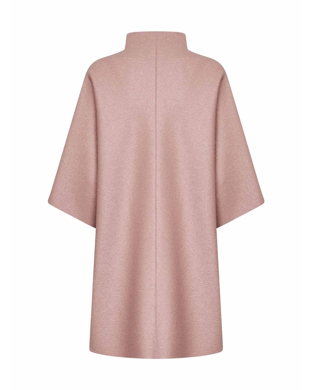 Harris Wharf London Pink Rose Felted Wool Kimono Mantle