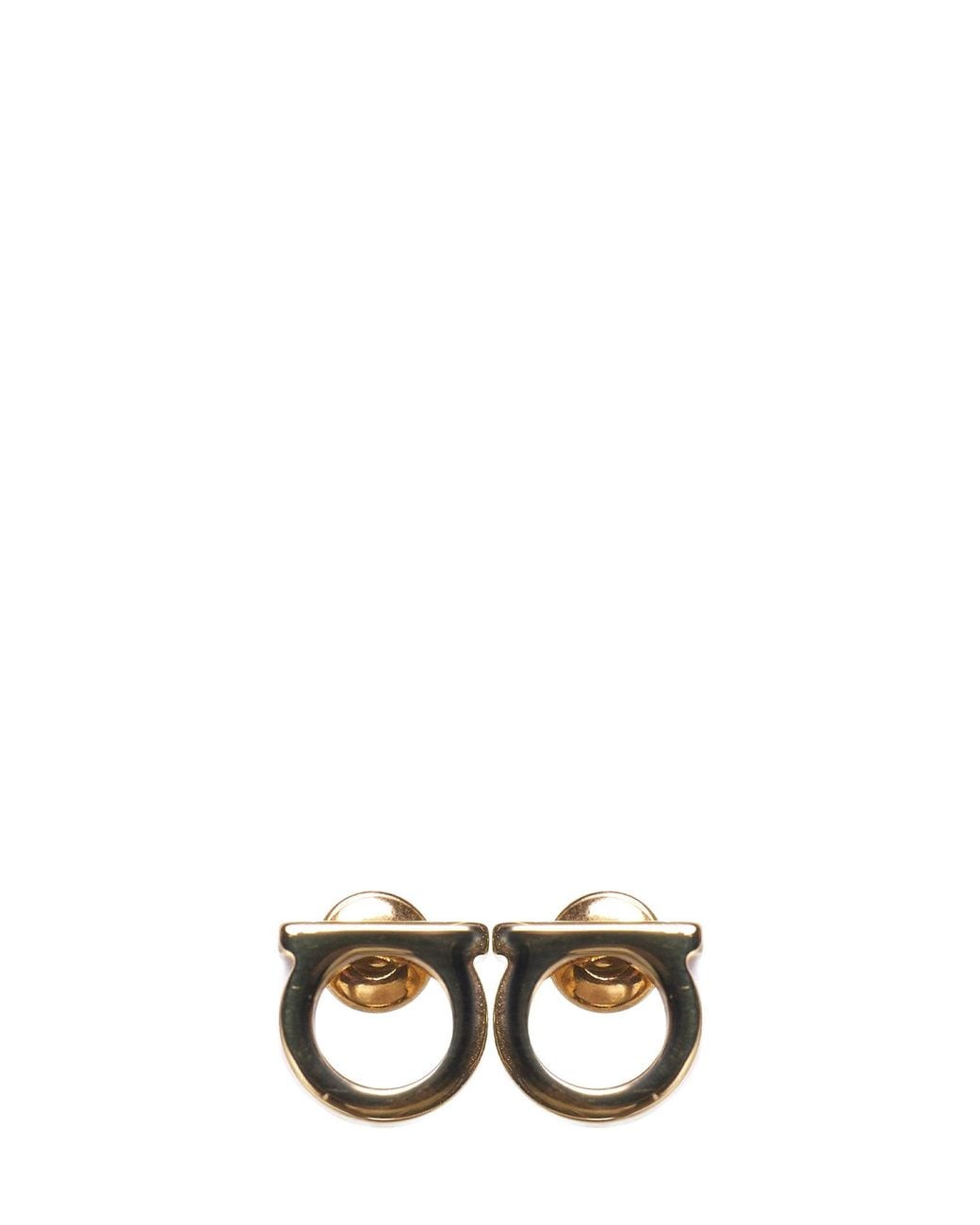 Ferragamo Metallic Gancini Earrings By