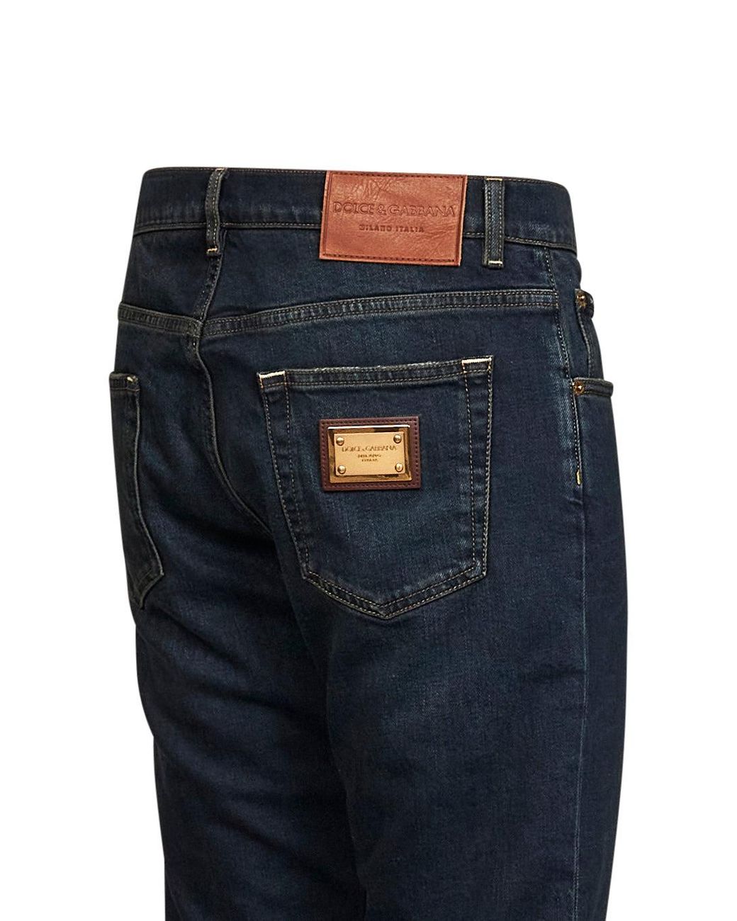 Dolce & Gabbana Blue Stretch Cotton Denim Slim Jeans for men