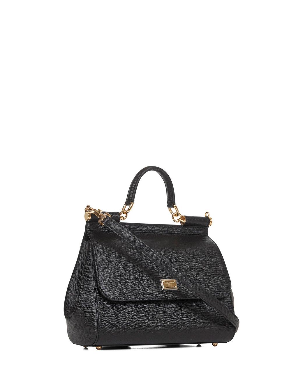 Dolce & Gabbana Black Large Sicily Handbag