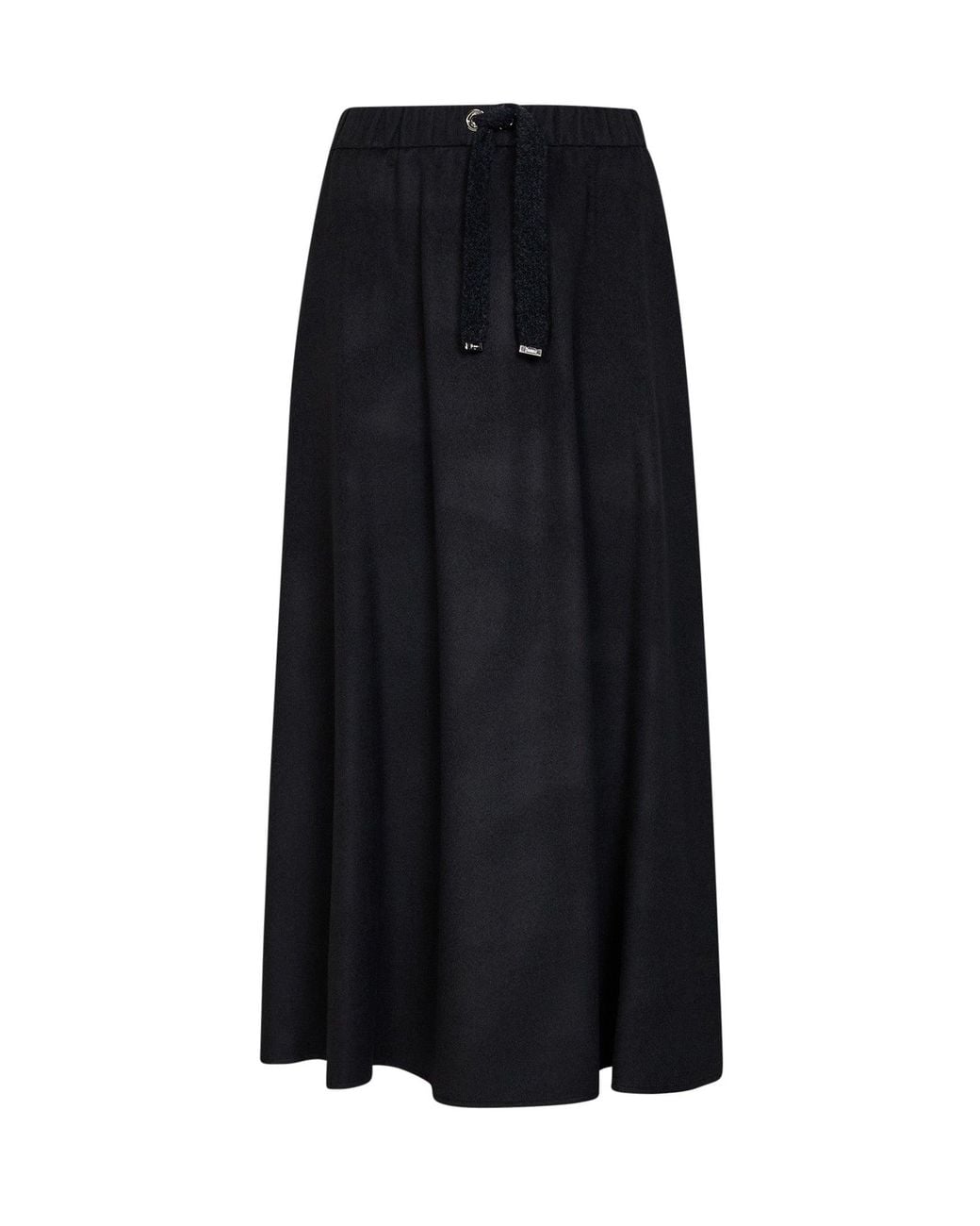 Herno Resort Black Cashmere-Feel Flannel Resort Long Skirt for men