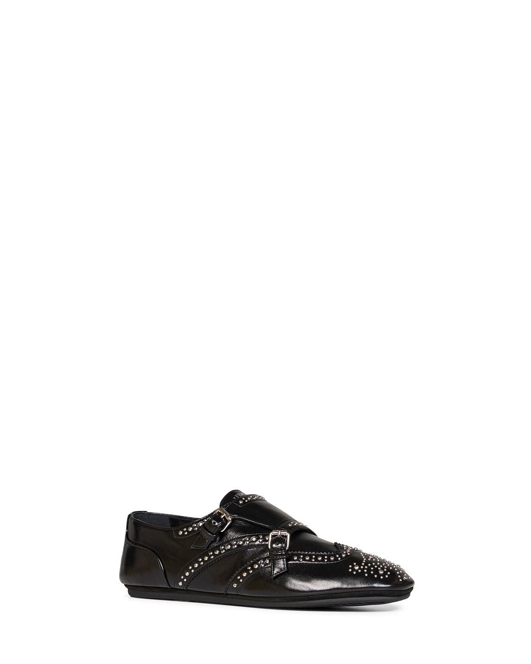 Fendi Black Stud Double-Monk Loafers