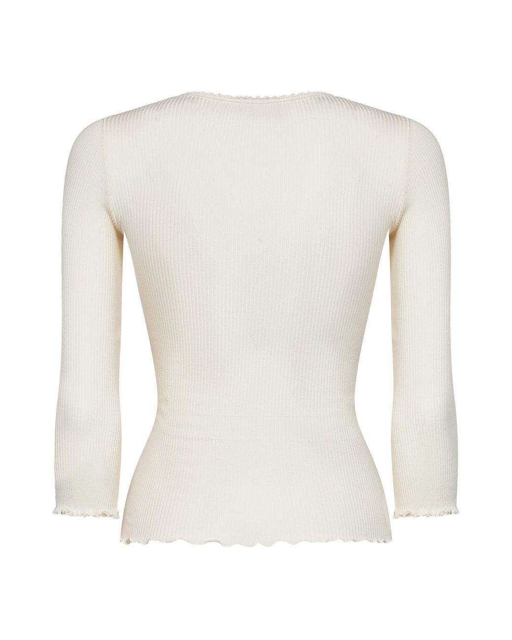 Chloé White Iconic Milk Ribbed Jersey Fitted Top