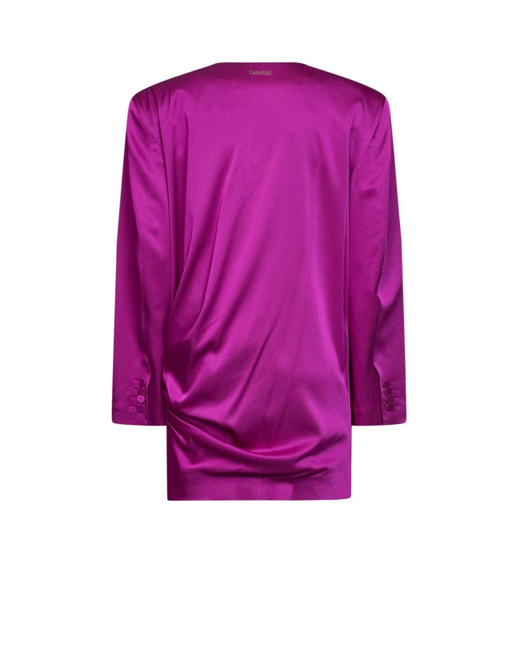 The Attico Pink Hot Satin "Superattico10" Mini Dress