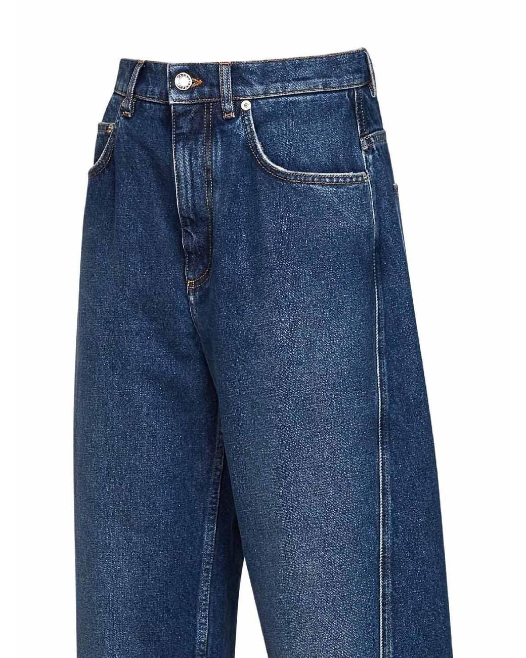 Dolce & Gabbana Blue Cotton Denim Barrel Jeans