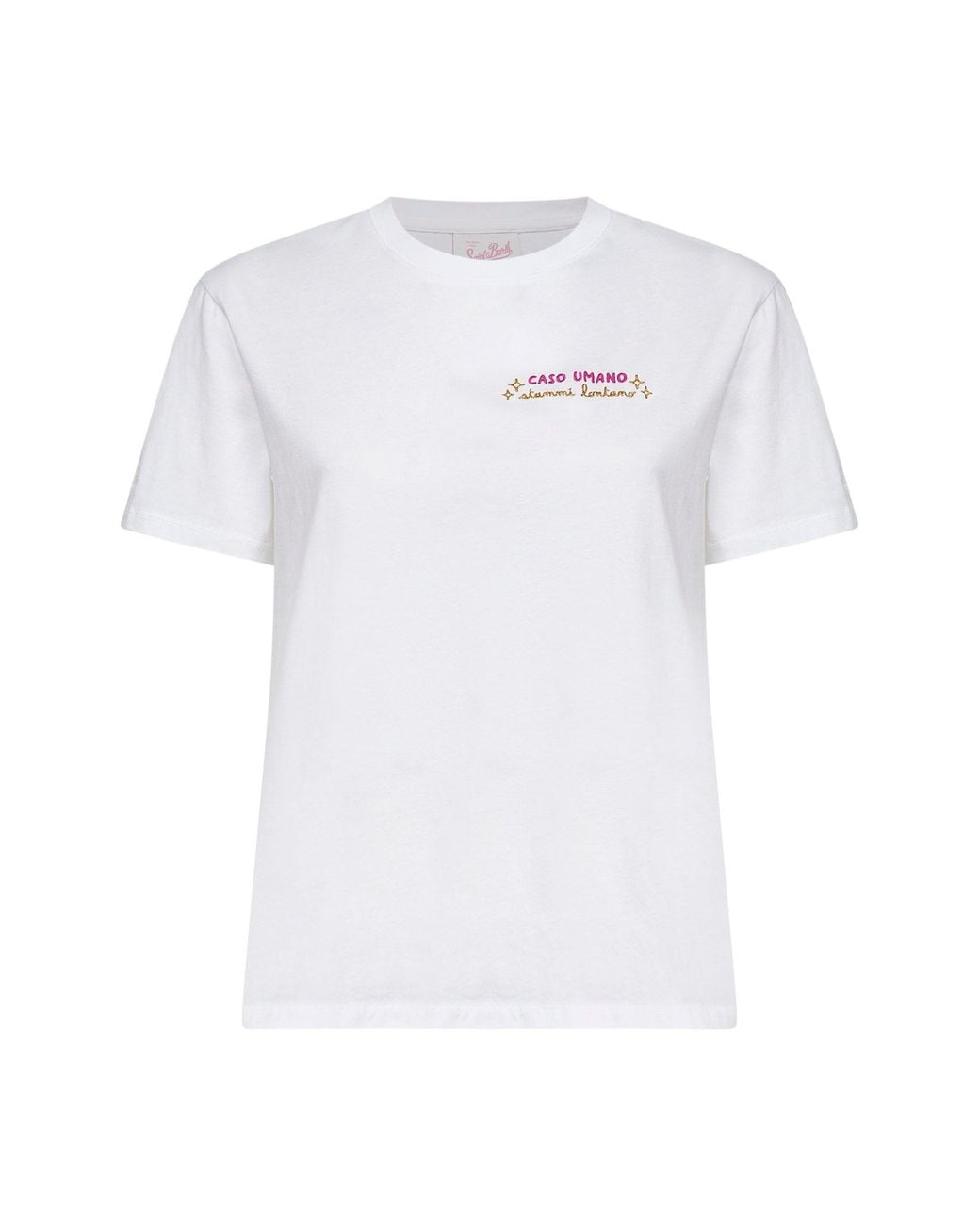 Mc2 Saint Barth White Cotton Jersey Emilie Embroidered T-Shirt