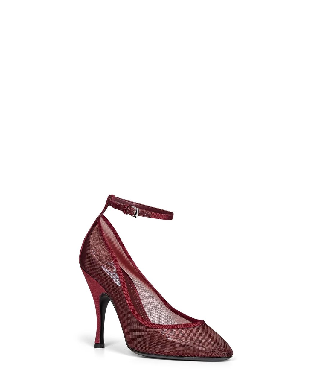 Alaïa Pink Burgundy Mesh Strappy Pumps