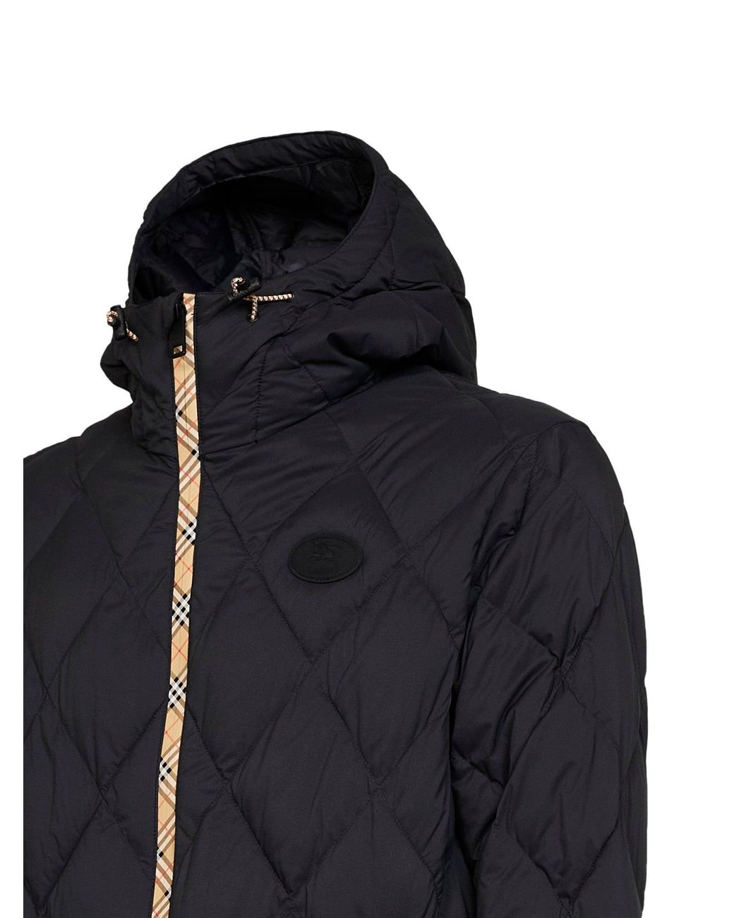 Burberry Black Quilted Hooded Jacket<Br for men