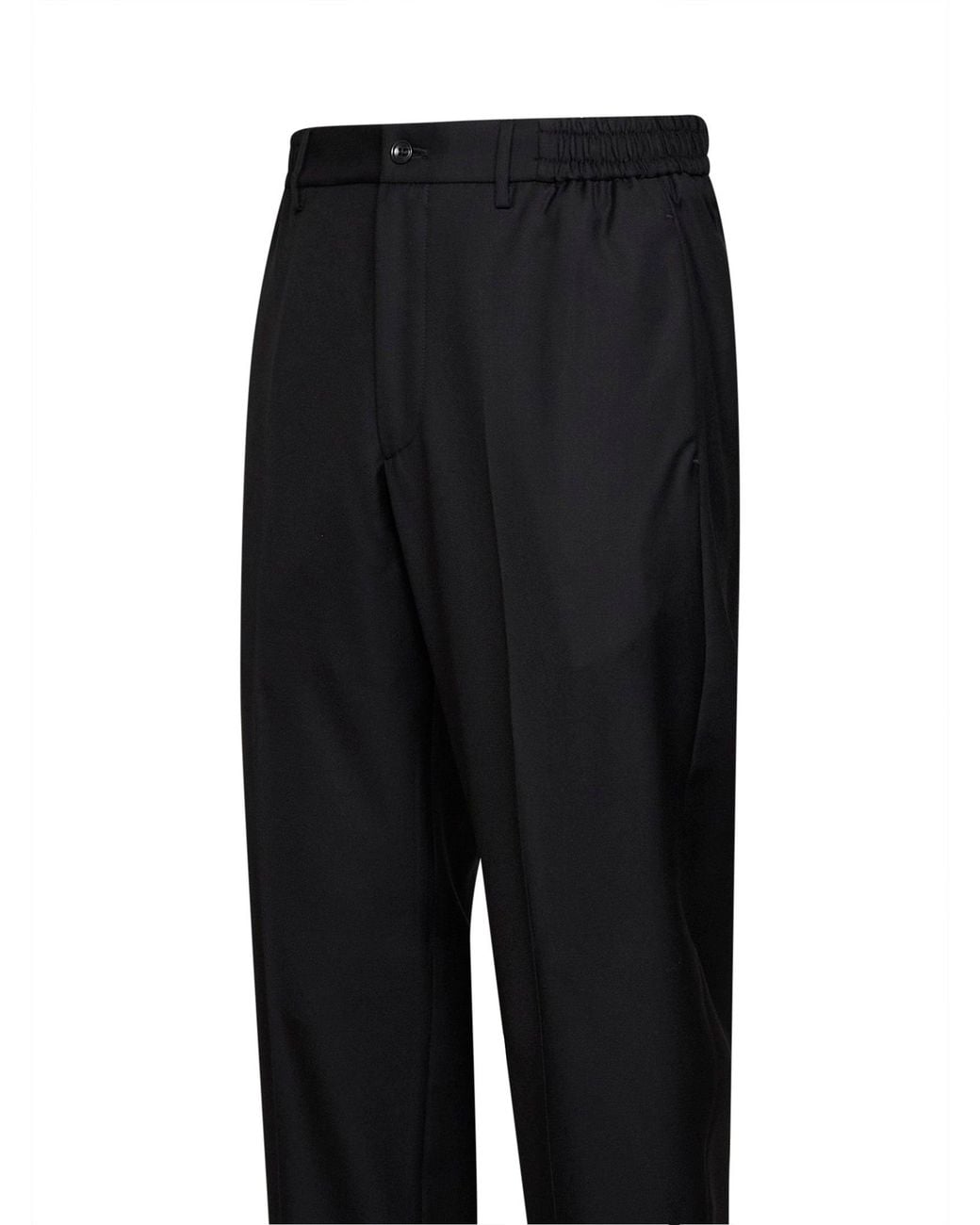Tagliatore Black Virgin Wool Garcon Trousers for men