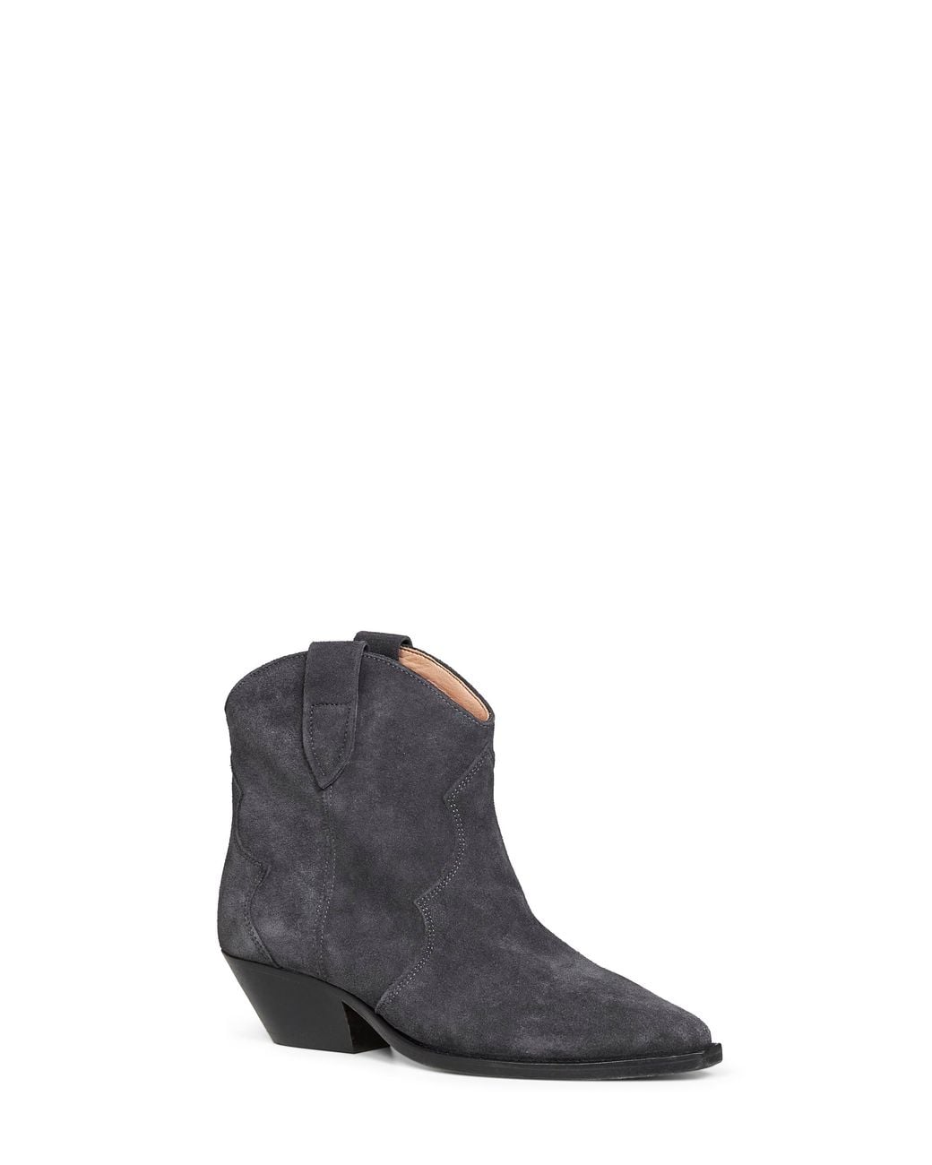 Isabel Marant Blue Washed Suede Dewina Western Ankle Boots