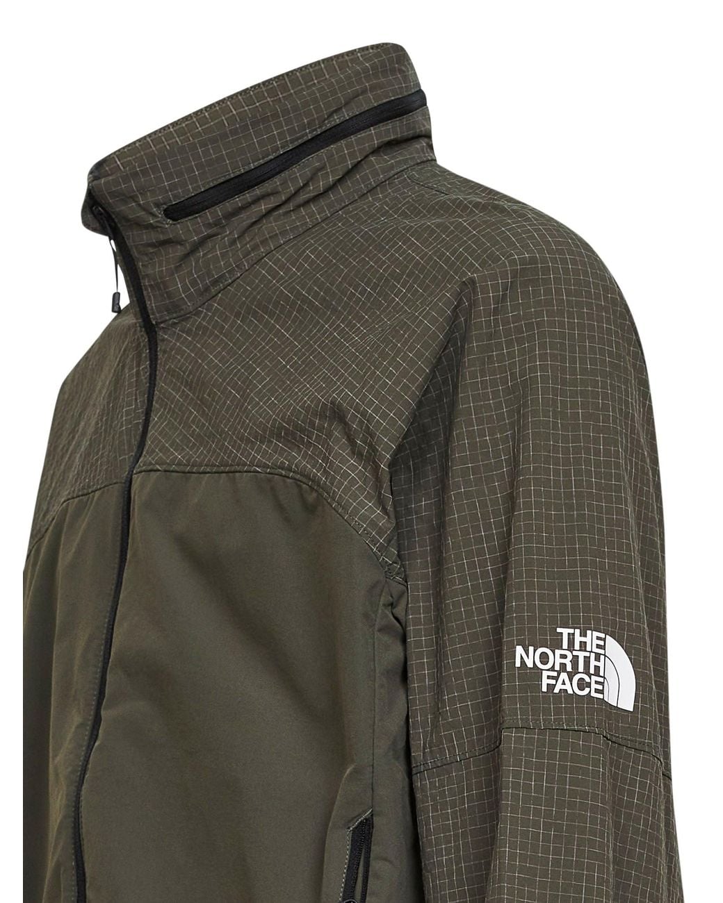 The North Face Green New Taupe Hike Utility Wind Jacket for men