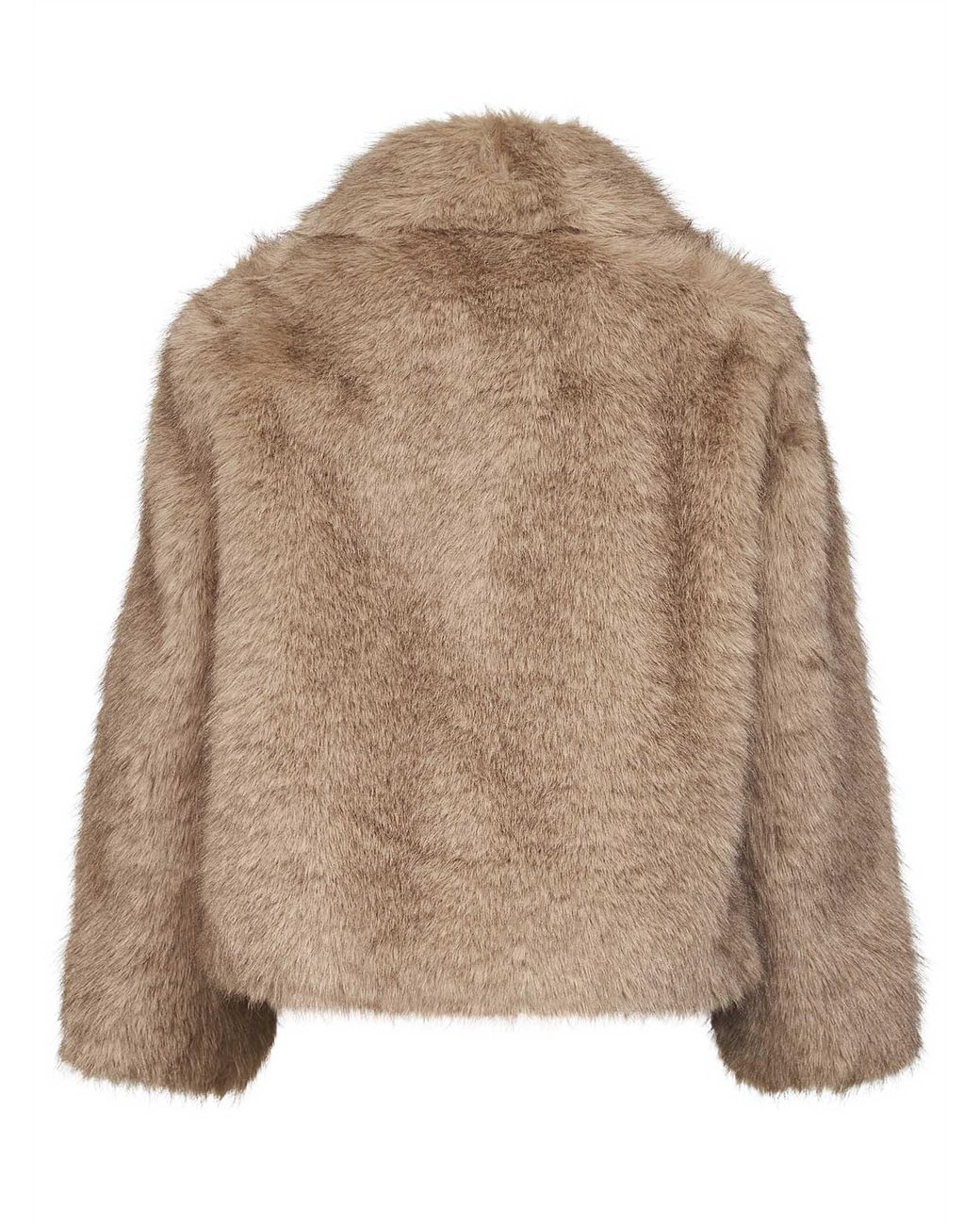 Max Mara Brown Honey Faux-Fur Smmalce Short Coat