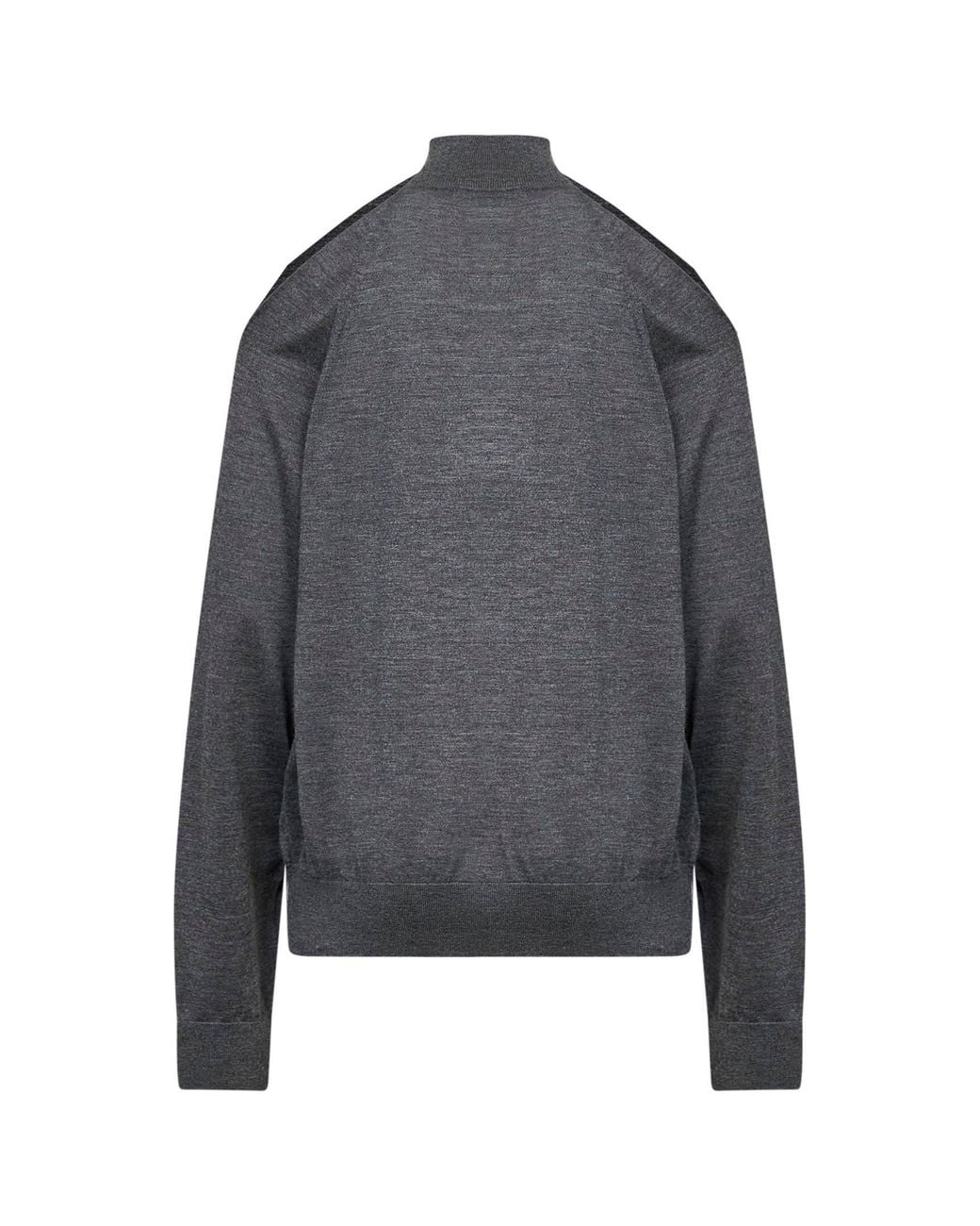 Fendi Gray Heather Cashmere Off-The-Shoulder Sweater