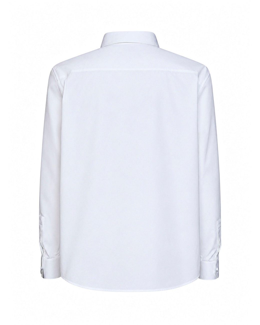 Saint Laurent White Cotton Shirt With Bib And Cassandre Embroidery for men